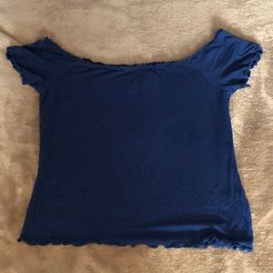 Ruffled off the shoulder top